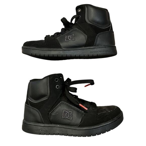 DC SHOES CURE SPARKS HI TOP Black Youth Size 3 - Picture 1 of 5